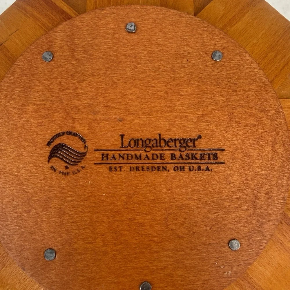 Longaberger 2013 Halloween Fall Orange Spice Pumpkin Splint Basket & Protector